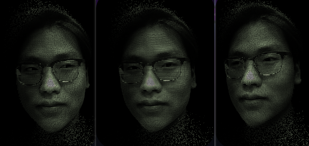 Interactive Particle Face with Eye Tracking